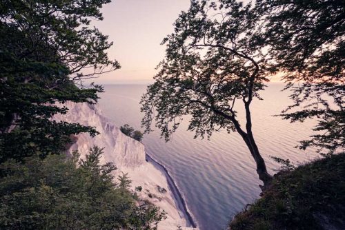 Solopgang over Møns Klint