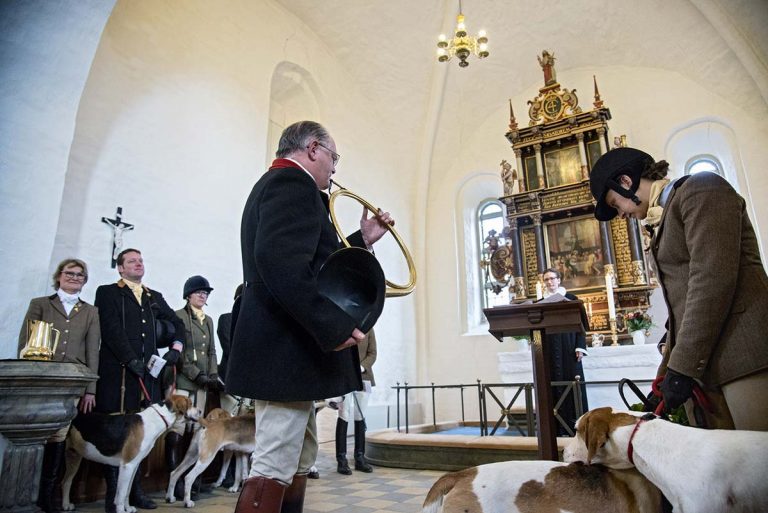 Huntsman at the church