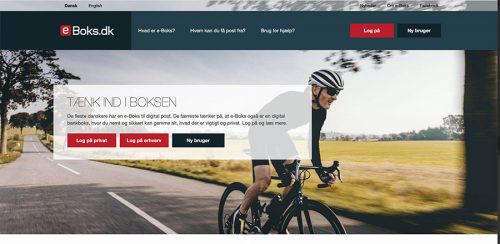 picture of cyclist used for e-boks