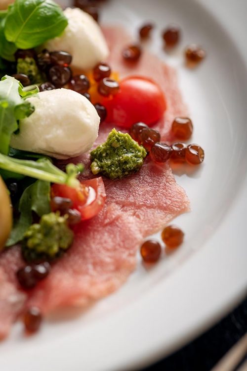 Carpaccio with salad