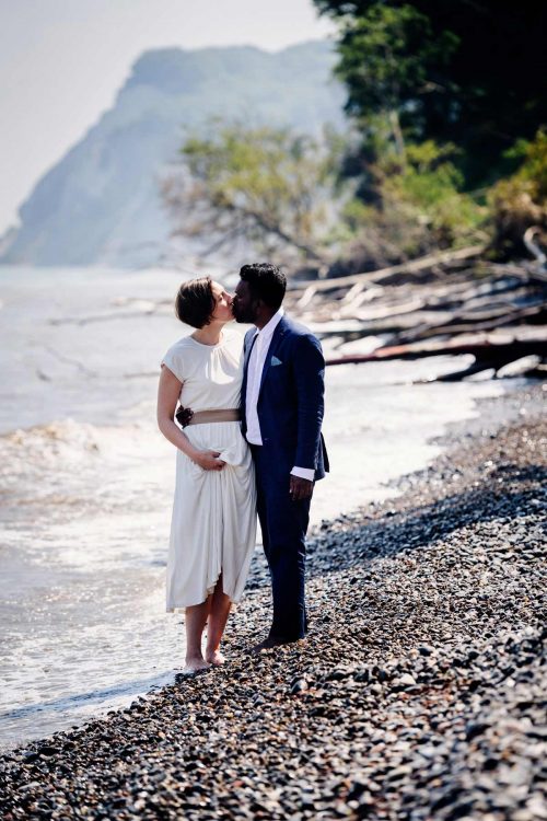 Bryllup på stranden Møns Klint