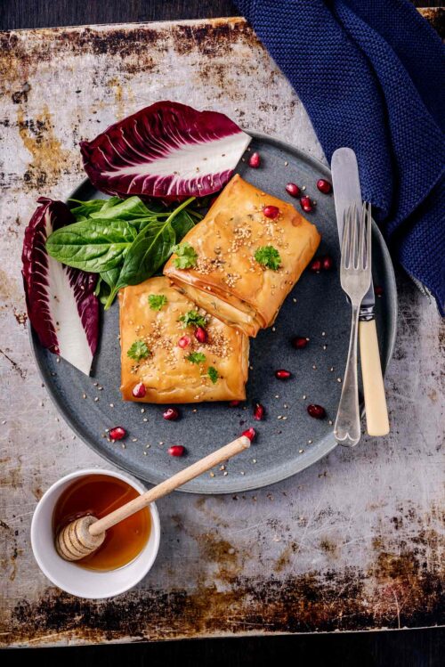 Feta Cheese Wrapped In Filo Pastry