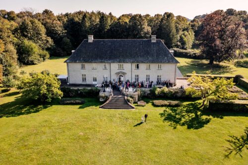 Droneoptagelser af bryllup taget på Oremandsgaard.